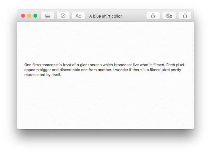 Fragments, A Blue Shirt Collar, Gilles Sage