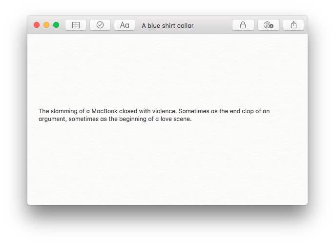 Fragments, A Blue Shirt Collar, Gilles Sage