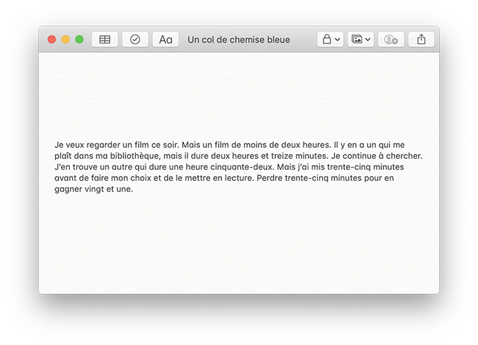 Fragments, Un col de chemise bleue, Gilles Sage