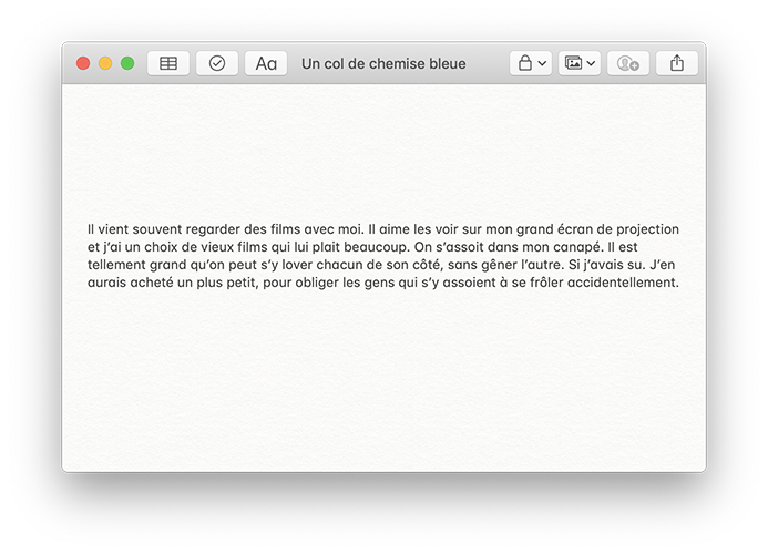 Fragments, Un col de chemise bleue, Gilles Sage