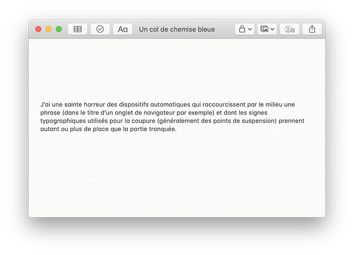 Fragments, Un col de chemise bleue, Gilles Sage